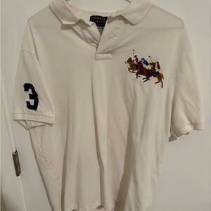 Ralph Lauren Triple Pony Men's White Polo Shirt